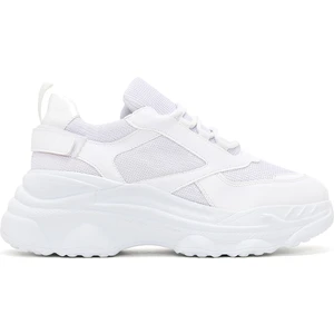 Kadın Beyaz Kalın Tabanlı Sneaker 25SFE210114