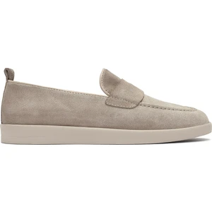 Kadın Bej Süet Deri Loafer 25SFD510010