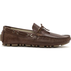 Erkek Kahverengi Deri Loafer 25SFD750018