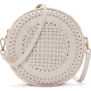 Kadın Beyaz Uzun Askılı Örgülü Mini Çapraz Çanta 25SBD290718