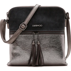 Kadın Gri Uzun Askılı Aksesuarlı Çapraz Çanta 25SBD210614