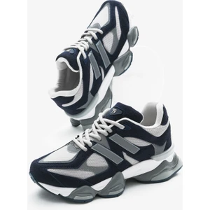 Tonny Black Unisex Lacivert Poli Taban Anorak Desenli Yüksek Taban Bağcıklı Spor Ayakkabı