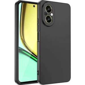 Bilişim Akademi Realme 12 Lite Kılıf Slikon Kılıf Düz Renk Kılıf Koruyucu Kılıf - Siyah