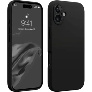 Bilişim Akademi Apple iPhone 16 Kılıf Slikon Kılıf Düz Renk Kılıf Koruyucu Kılıf - Siyah