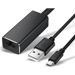 Fire Tv Stick Için Mikro USB Ethernet Adaptörü 10/100 Mbps Google Chromecast Gen 2 1 Ultra Için RJ45 USB Ağ Kartına USB (Yurt Dışından)