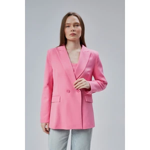Kadın Salaş Kesim Astarlı Dokuma Blazer Ceket
