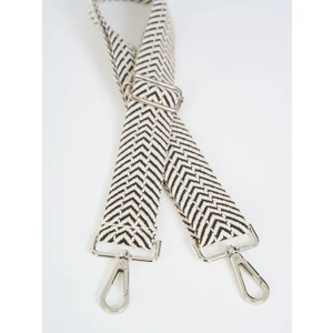 Mute Bag Black And White Zigzag Chevron Pattern Ayarlanabilir Çanta Sapı (110 Cm)