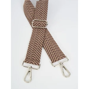 Mute Bag Coffee And Cappuccino Zigzag Chevron Pattern Ayarlanabilir Çanta Sapı (110 Cm)