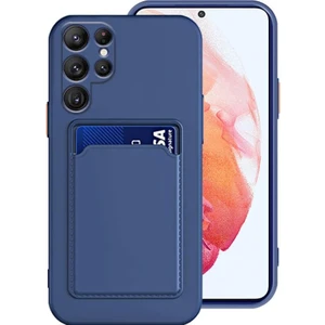 Samsung Galaxy A16 Uyumlu Kılıf Kamera Korumalı Kartlıklı Yumuşak Içi Kadife Slikon Kartvizit Kapak