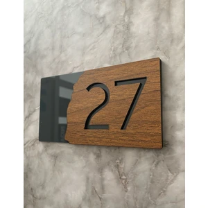 Lüx Wooden Serisi Pleksi Kapı Numarası
