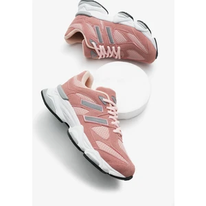 Tonny Black Unisex Pudra Poli Taban Anorak Desenli Yüksek Taban Bağcıklı Spor Ayakkabı