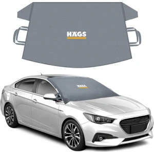 Buz ve Kar Önleyici Araç Ön Cam Örtüsü Brandası / Oto Cam Koruyucu Güneşlik (178X106CM) L Gri