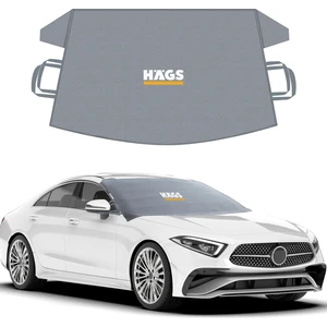 Buz ve Kar Önleyici Araç Ön Cam Örtüsü / Oto Ön Cam Koruyucu Güneşlik (175X106CM) Std Gri