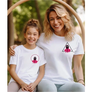 Squid Game 2 Özel Tasarım Baskılı Bisiklet Yaka Beyaz Tişört/t-Shirt- (Tek Adet Fiyatıdır)