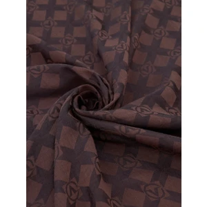 Valentino Orlandi Alia Serisi Monogram Desen Şal - Kahve