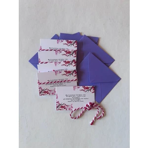 Marteniçka Bileklik 10 Adet Kartlı Mor Zarf Içinde