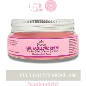 Gül Yağlı Yüz Bakım Kremi 40 ml Nemlendirici&Canlandırıcı