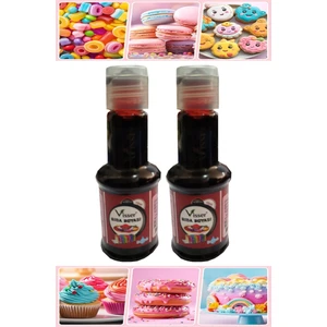 Gıda Boyası Sıvı 50 ml 2 Adet Su Bazlı Likit Renkli Sıvı Gıda Boyası Pasta Hamur Boyası Kek Fonda Yüksek Konsantre