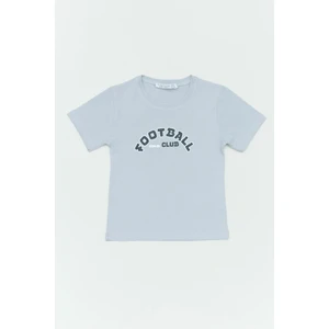 %100 Pamuk Önü ve Arkası Football Baskılı Erkek Çocuk Tişört