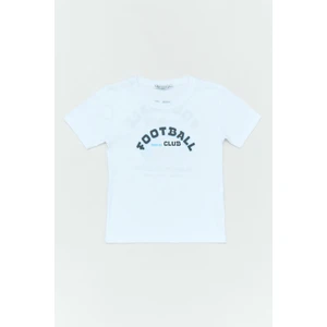 %100 Pamuk Önü ve Arkası Football Baskılı Erkek Çocuk Tişört