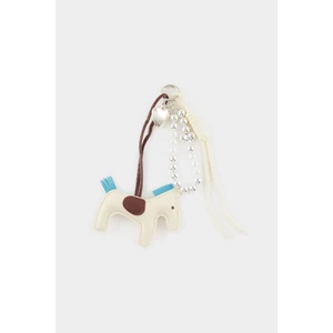 Bej Lucky Horse Charm Suni Deri Charm Anahtarlık E6625AXNS