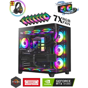 Catre Pro X5 Ryzen 5 7500F 32GB Ddr5 Ram 1tb M.2 Nvme SSD RTX4060 Sıvı Soğutmalı Oyuncu Bilgisayarı