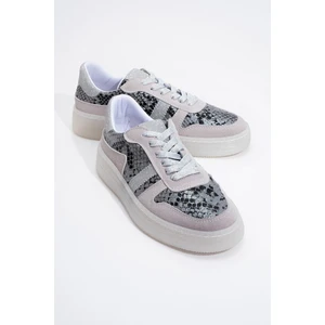 Rexie Gümüş Desenli Simli Kadın Spor Ayakkabı