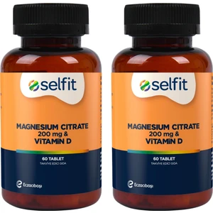 Magnesium Citrate 200 Mg & Vitamin D 60 Tablet x 2 Adet