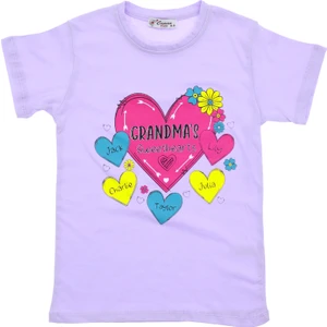 Kız Çocuk T-Shirt Kalp Baskılı