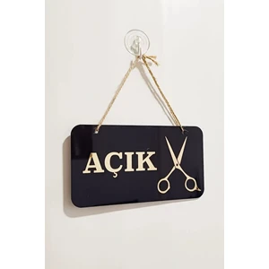 Açık/ Kapalı Kapı Tabelası - Berber, Kuaförler ve Terziler  İçin