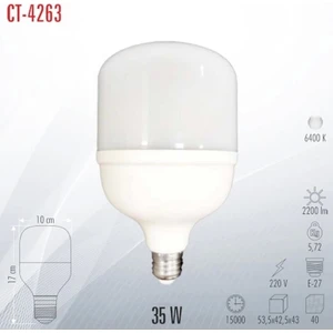 35W E-27 Torch LED Ampul Bulb 6500K Beyaz Işık