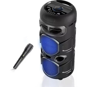 Mikrofonlu LED Işıklı Aux USB Tf Kart Destekli Fm Radyolu Stereo Bluetooth Hoparlör