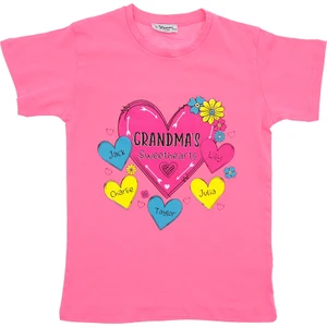 Kız Çocuk T-Shirt Kalp Baskılı