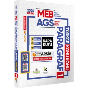 Karakutu Yayınları 2025 MEB - AGS Türkçenin Kara Kutusu Paragraf 1 Konu Konu ÖSYM Çıkmış Soru Bankası