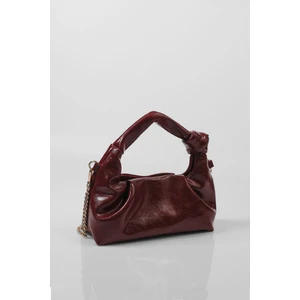 Kadın Bordo Mini Zincirli El ve Omuz Çantası