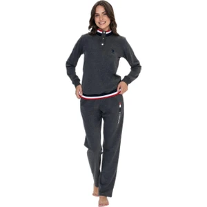 U.S. Polo Assn. Kadın Antrasit Melanj Pijama Takım 20112