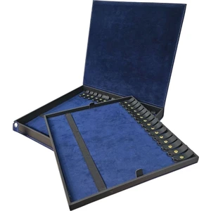 Özer Kutu 30 Lu Tesbih Kutusu ve Çantası (Çıtçıtlı) Süet 34X38 cm Lacivert