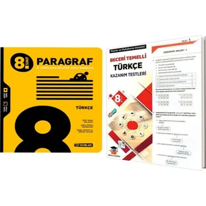 Hız Yayınları   (Sınıf: 8) Türkçe Paragraf Soru Bankası ve Beceri Temelli Kazanım Yaprak Test