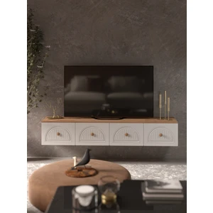 Bohem 180  cm  4 Kapaklı Duvar Tv Ünitesi  Mdf Kapak Model 1 Tek Ebat