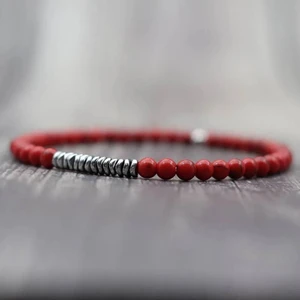 Jasper Hematit Doğal Taş Bileklik - Şık ve Dayanıklı 4mm