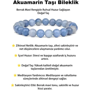 Akuamarin Taşlı Bileklik