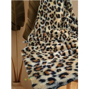 Ecotton Works Çift Kişilik Leopar Desen Wellsoft Battaniye Yatak Örtüsü 180 cm x 210 cm