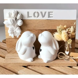 Evdeki Atölyem 2'li Sevimli Tavşan Biblo