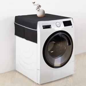 Palm Design Çamaşır Makinesi Örtüsü 4 Cepli Banyo Düzenleyici Organizer Buzdolabı Örtüsü Depolama Hurç