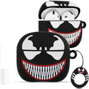 Kılıf Benim Airpods 4.nesil Uyumlu Kılıf Venom Canavar Sevimli Figürlü Silikon Kılıf