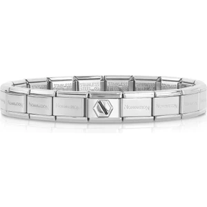 Kişiselleştirilebilir Dekoratif Linkli Klasik Paslanmaz  Çelik Bileklik - Altıgen Vida
