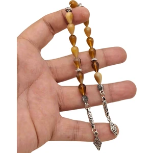 Han Ticarethane Gözyaşı Model 15 Li Zaza Toz Kehribar Tesbih