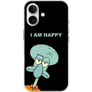 Dali Design iPhone 16 Plus Uyumlu Şeffaf Kılıf Sponge Bob Tasarımlı 3