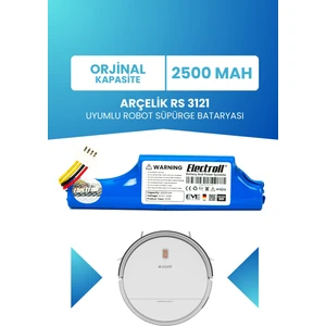 Arçelik Rs 3121 Robot Süpürge Bataryası (Orjinal Kapasite) 2500MAH Robot Süpürge Pil 9178024542
