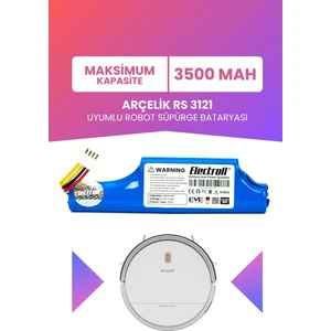 Arçelik Rs 3121 Uyumlu Batarya (Maksimum Kapasite) 3500MAH Pil Robot Süpürge Bataryası Değişimi 9178024542